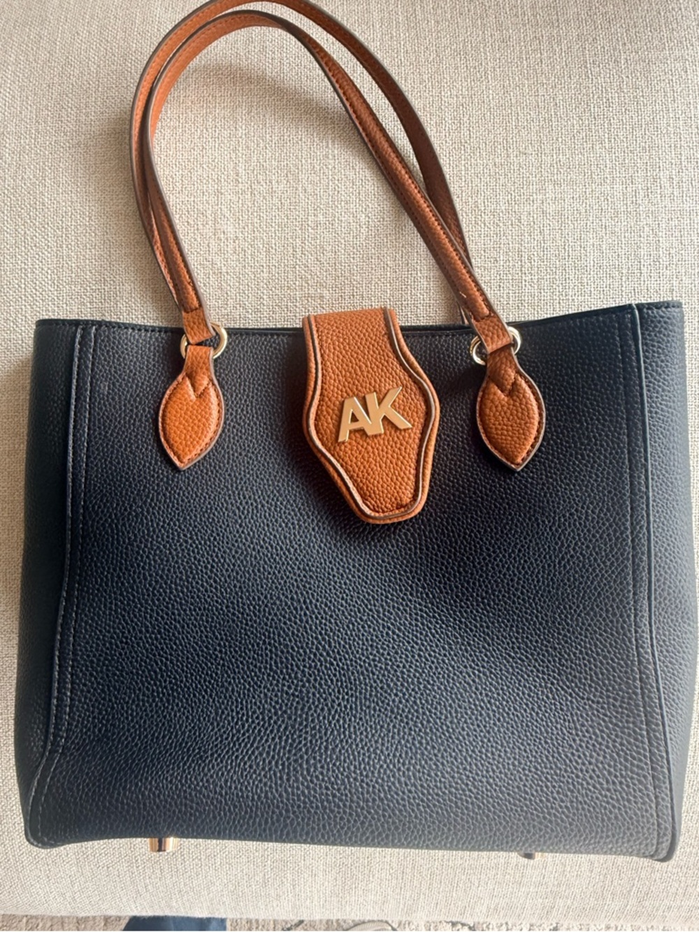 Anne Kline Black and Brown Tote